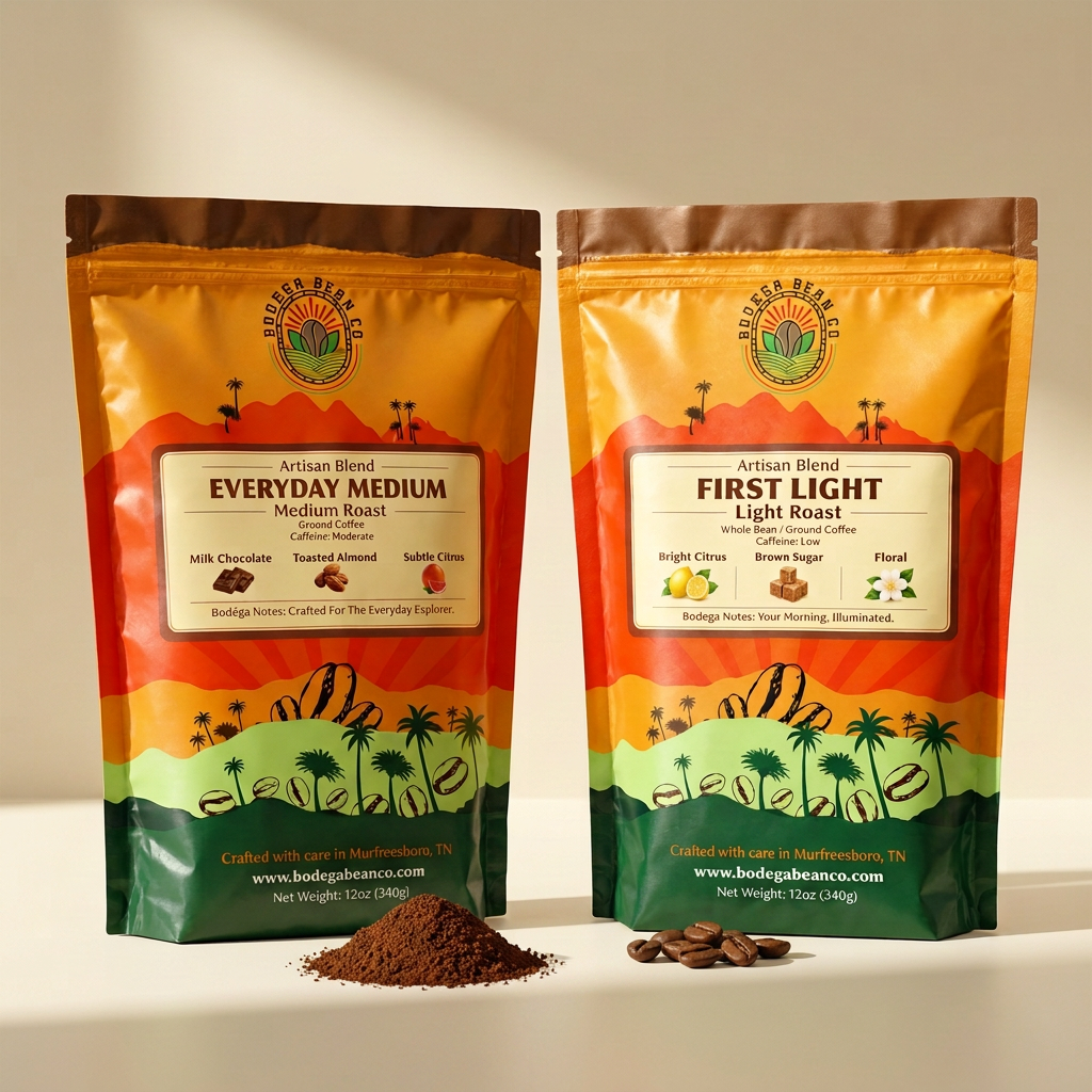 Daily Duo with ground Everyday Medium and whole bean First Light