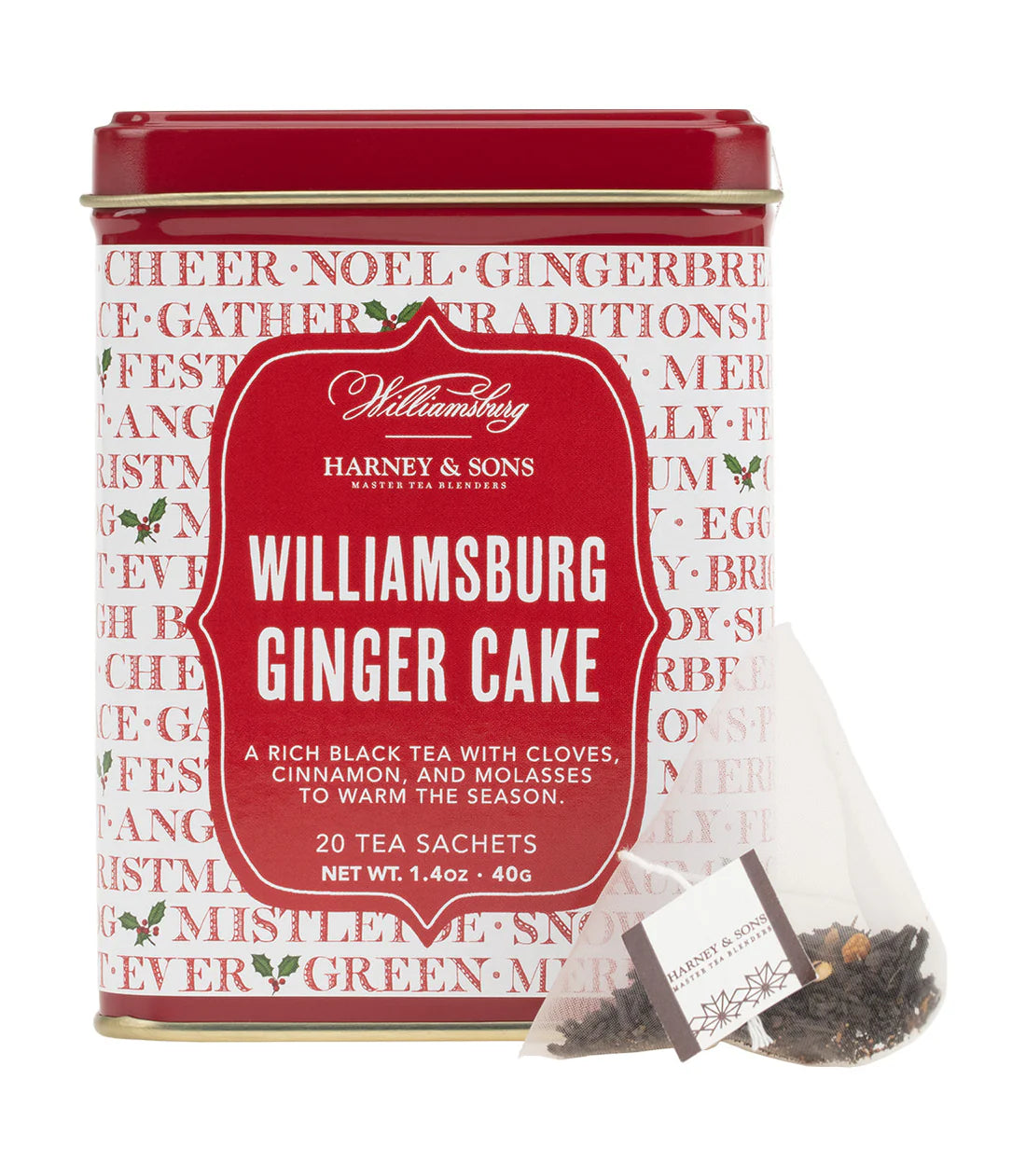 Williamsburg Ginger Cake, Tin of 20 Sachets image 1