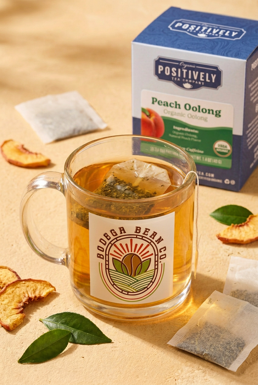 Organic Peach Oolong Classic Tea Bags – Lifestyle Scene