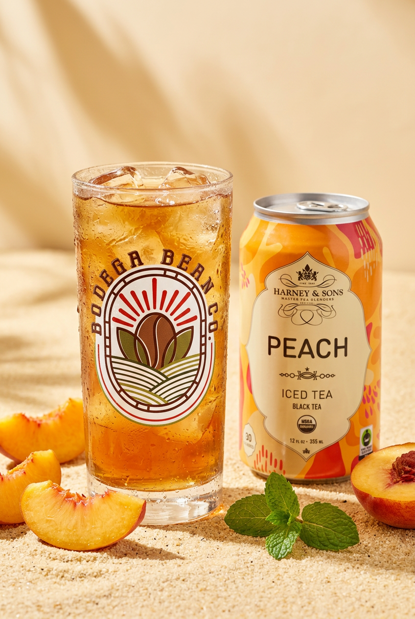 Peach Black Iced Tea Cans – Lifestyle Scene